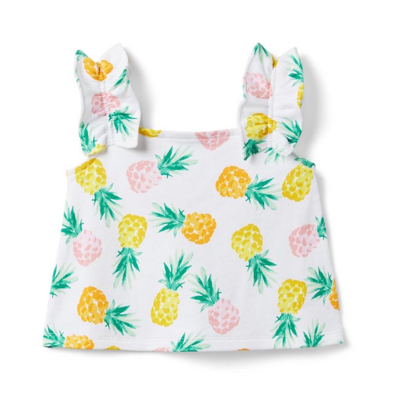 Pineapple Ruffle Strap French Terry Top - Janie And Jack
